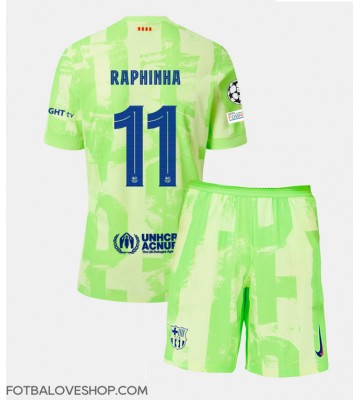 Barcelona Raphinha Belloli #11 Dětské Alternativní Dres 2024-25 Krátký Rukáv (+ trenýrky)